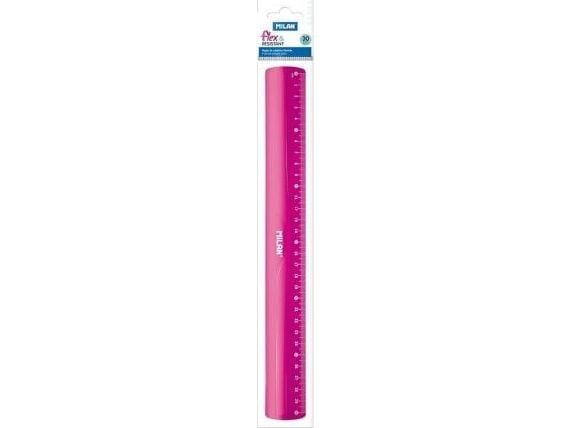 Milan linjal 30 cm rosa