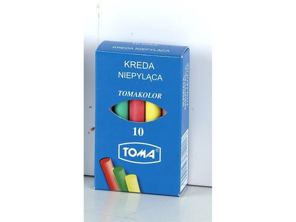 Toma skolkrita färgade 10 st. (OM-81201)