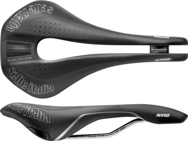 Selle Italia sete NOVUS SUPERFLOW ENDURANCE S (id match - S3) Ti 316-rør 7 Fibra-tek svart (SIT-080H503IKC001)