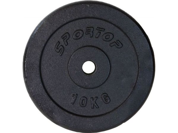 Sportop vikt i gjutjärn svart 10 kg fi28
