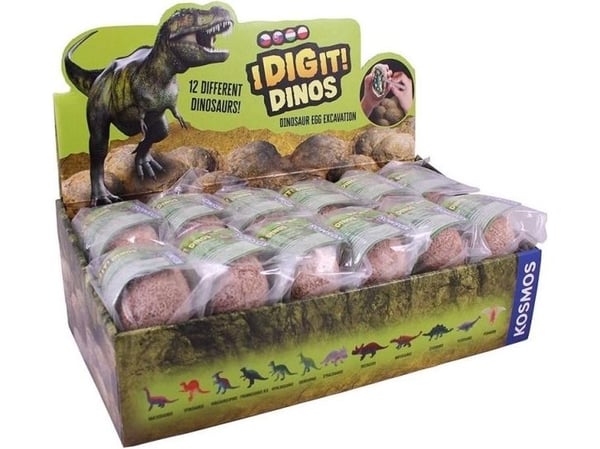 Kosmos I Dig It! Dino Eggs - Display (24 stuks - assorti), 5 år, Dinosaur, Animal, Grønn