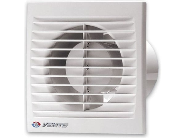 Vents baderomsventilator Ø 100 14W med snorbryter hvit (100SV)