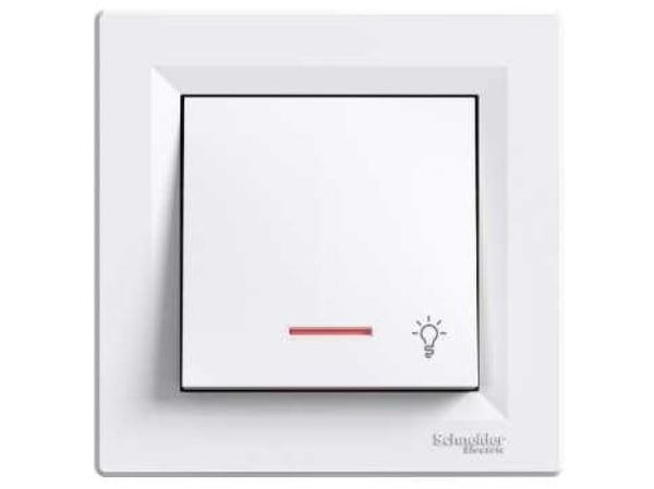 Schneider Electric painonappivalo valaistu valkoinen (EPH1800121)