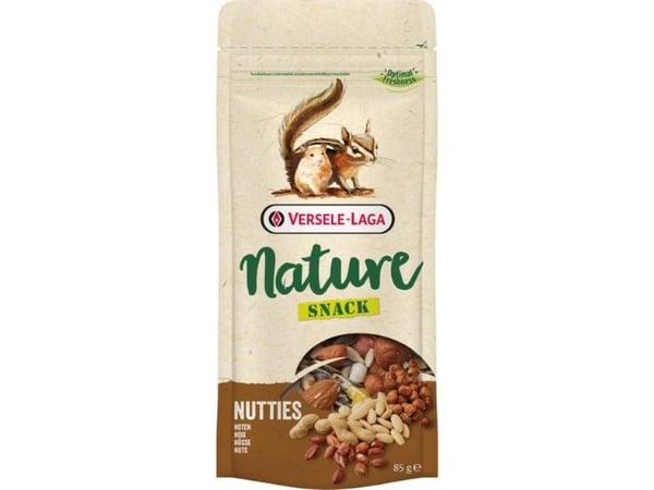Versele-Laga Nature Snack Nutties – snacks for gnagere og små pattedyr med nøtter og frø, 85 g, universell Versele-Laga Nature Snack Nutties – snacks for gnagere og små pattedyr med nøtter og frø, 85 g, universell