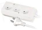 Plastrol 3-pistorasia b/u jatkojohto 10A 5m valkoinen PS-360 (W-97473)