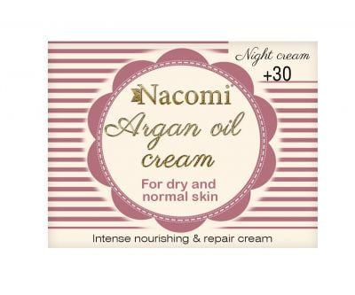 NACOMI_Argan Oil Cream 30+ yövoide hyaluronihapolla 50ml