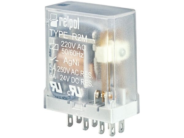 Relpol Teollisuuden minirele 2P 5A 250V IP40 R2M-2012-23-1024 - 617171