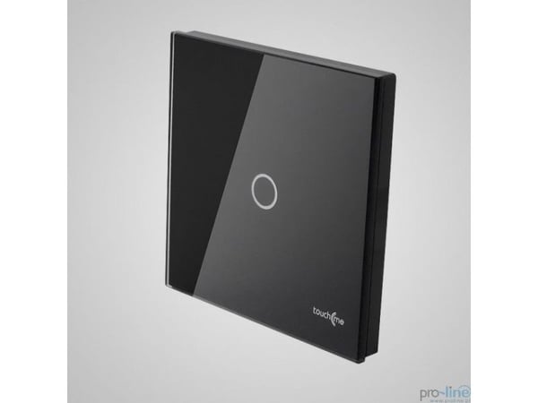 Touchme stor glaspanel väggkontakt enkel (TM701B) Touchme stor glaspanel väggkontakt enkel (TM701B)