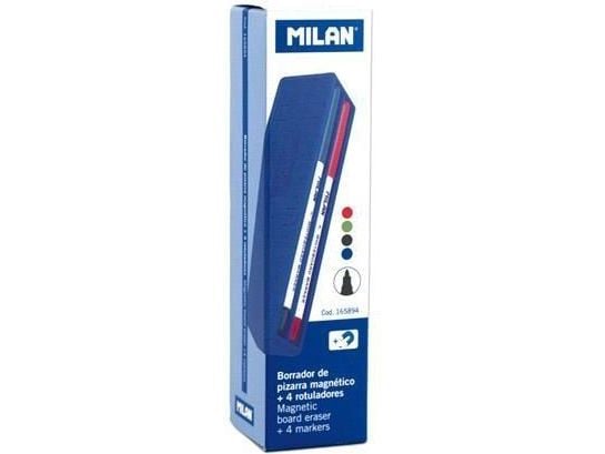 Milan 165894, 4 stykker, Svart, Blå, Grønn, Rød, Flerfarget, Rund, 3,7 mm, Alkoholbasert blekk