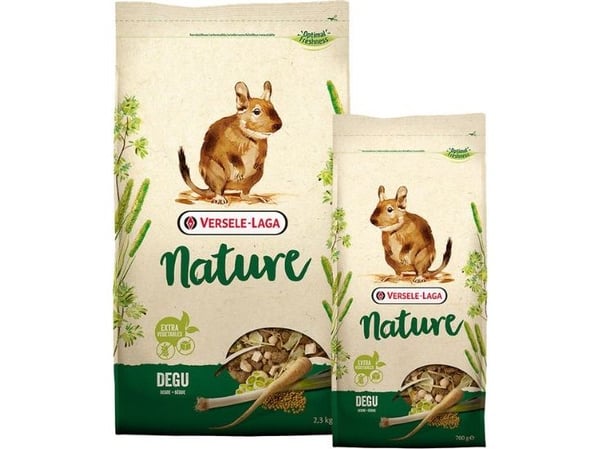 Versele-Laga Degu Nature, Matbit, 2,3 kg, Degu, Vitamin A, Vitamin D3, Vitamin E, Kopper, Kobbersulfat, Jod, Strykejern, Mangan, Selen, Zink, 14,5%