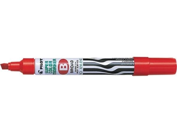 Pilot SCA-B, Super Color, Rød, Meisel tupp, Rød, Hvit, 2 mm, 4,5 mm, 1 stykker