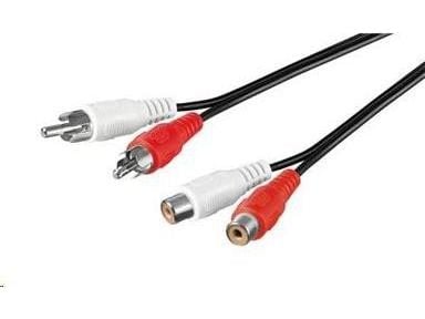 PremiumCord RCA (Cinch)-kabel x2 - RCA (Cinch) x2, 10 m, svart (kjackcmf2-10)