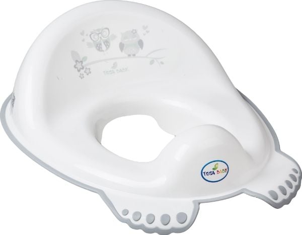 Tega Baby toalettseteinlegg sklisikkert ugle hvit (SO-002-103)