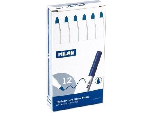 Milan 16589122, 12 stykker, Sort, Projektil spiss, Blå, Hvit, Rund, 3,7 mm