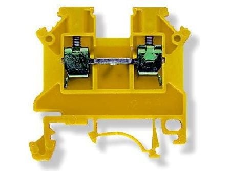 Väyläliitin 2-johtiminen 4mm2 keltainen UUSI ZSG 1-4.0Nz 11321314