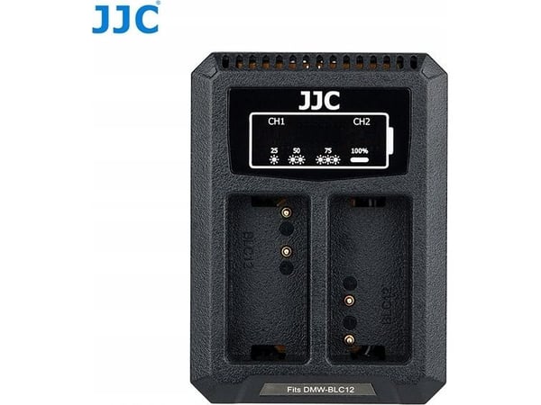 Lader til kamera JJC dobbel USB-lader for Panasonic DMW-BLC12 / Sigma BP-51 / Leica BP-DC12