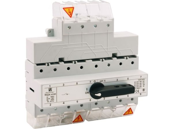 Spamel nät-/generatoromkopplare 160A 3P+N, fast pol N (PRZK-3160NW02)