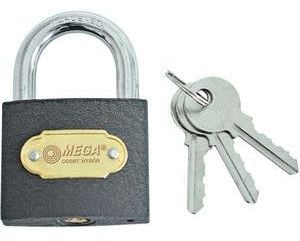 MEGA 50mm hardened cast iron padlock SKIN PACK - 24450K