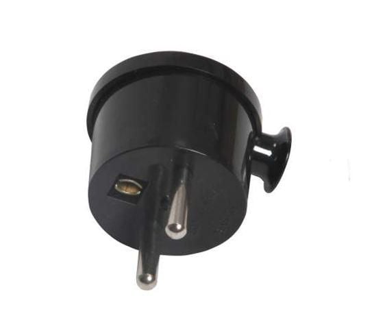 Kulmapistoke MINI z/u 16A 250V irrotettava musta WT-15/CZARNA