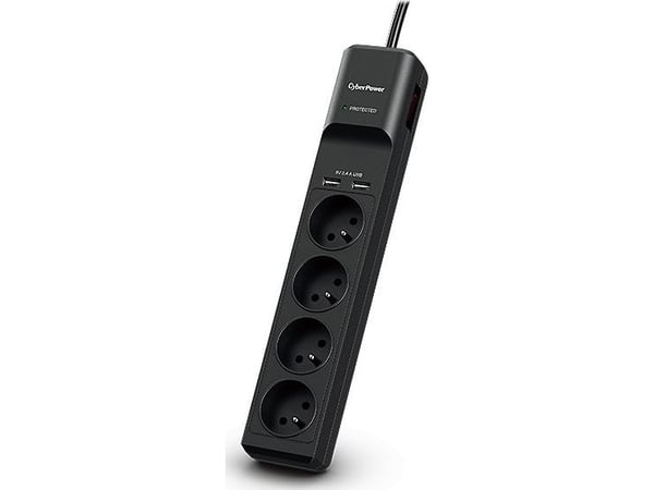 CyberPower Tracer III P0420SUD0-FR, 350 J, 4 AC-utganger, Type E, 200 - 250 V, 50 - 60 Hz, 2,4 A