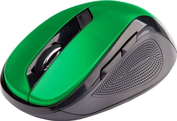 C-TECH WLM-02G, Høyre hendt, Optisk, RF kabel-fri, 1600 DPI, Sort, Grønn