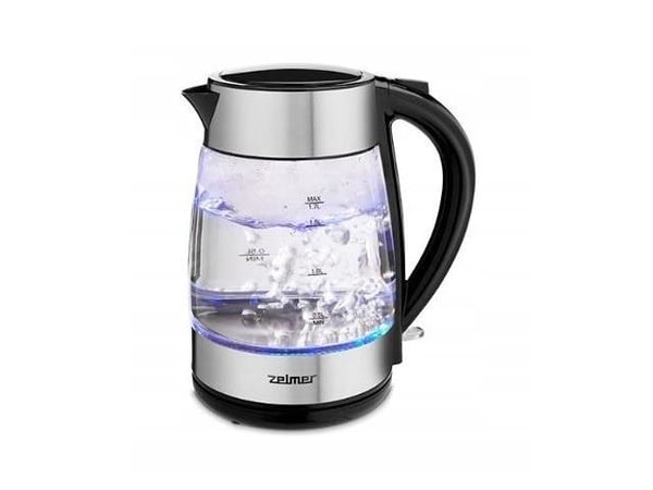 Zelmer ZCK8011, 1,7 L, 2200 W, Svart, Rustfritt stål, Glass, Vannmåler, Overopphetingsbeskyttelse