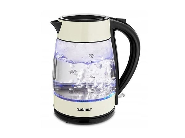 Zelmer ZCK8011I, 1,7 l, 2200 W, Sort, Gult, Glass, Vannivåindikator, Overopphetingsbeskyttelse