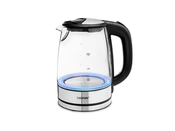 Zelmer ZCK8024, 1,7 L, 2200 W, Musta, Läpinäkyvä, Lasi, Ruostumaton teräs, Veden tason ilmaisin, Ylikuumenemissuoja