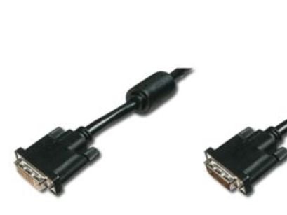 ASSMANN - DVI-förlängningskabel - dubbel länk - DVI-D (hona) till DVI-D (hane) - 5 m - formpressad - svart