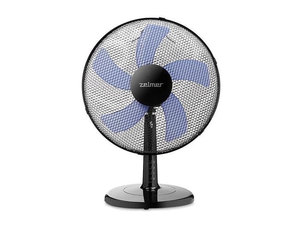 Zelmer ZTF0400, Husholdningsvifte, Sort, Blå, Bord, Vindu, 40 cm, Knapper, AC