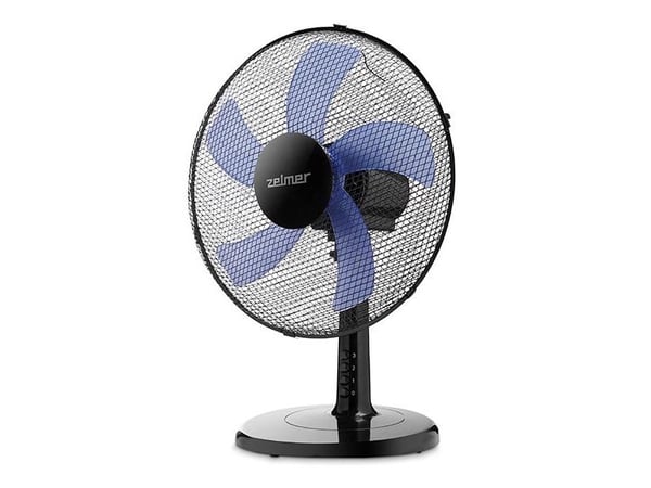 Zelmer ZTF0400, Husholdningsvifte, Sort, Blå, Bord, Vindu, 40 cm, Knapper, AC