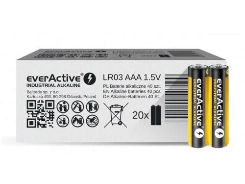 Everactive EVLR03S2IK, Engångsbatteri, AAA, Alkalisk, 40 styck, 1100 mAh, 5 År