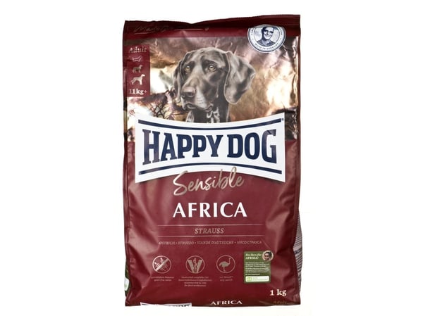 Happy Dog Supreme Sensible - Africa, Voksen, Medium (11 - 25 kg), Struts, 1 kg, Glutenfri