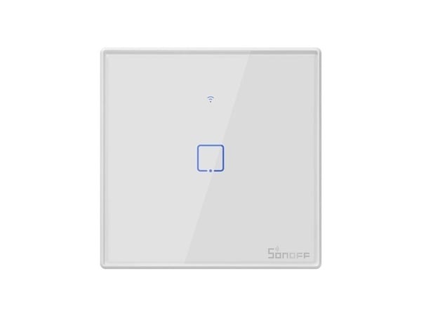 Sonoff T2EU1C-RF, Valkoinen, Muovi, Seinäkiinnitys, 0.433 GHz, 86 mm, 9 mm
