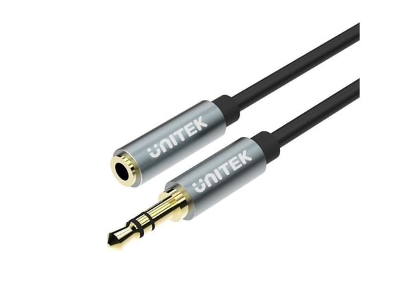 Unitek Y-C932ABK - Lydkabel - minijakk hunn til minijakk hann - 1 m - grå