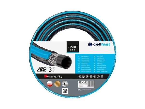 CELLFAST SMART ATSV, 50 m, Over bakken, Svart, Blå, 25 stang, -20 - 60 °C