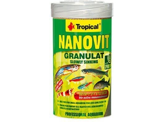 Tropical Nanovit basfodergranulat för små fiskar 100 ml