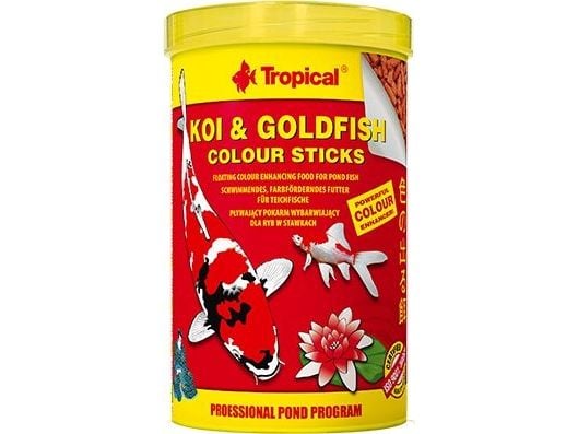 Tropical fôr til fisk Koi & Goldfish Colour Sticks 11L/900g (40372)