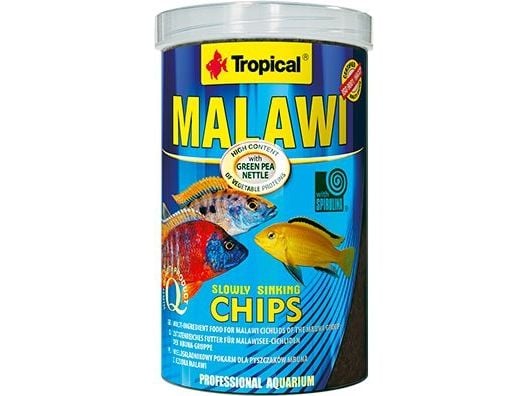 Tropical Malawi, Akvariefiskar, Torrt fiskfoder, Knäckigt, Vitamin A, Vitamin C, Vitamin D3, Vitamin E, Koppar, Jod, Järn, Magnesium, Molybden, Sel...