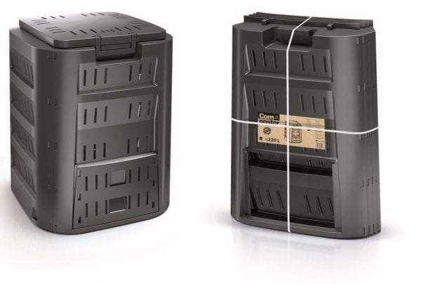 PROSPERPLAST kompostkvarn 220 l JUODA COMPOGREEN WOODY