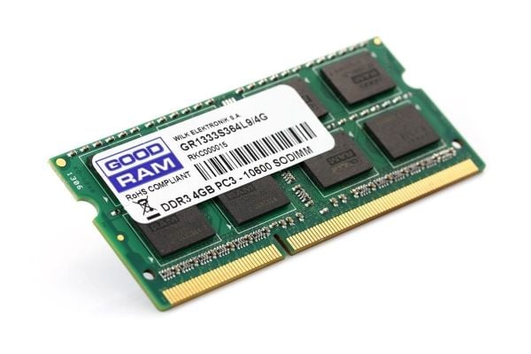 GOODRAM - DDR3 - modul - 4 GB - SO DIMM 204-pin - 1333 MHz / PC3-10600 - CL9 - 1.5 V - ikke-bufret - ikke-ECC