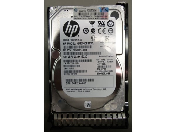 HPE Dual Port Midline - Harddisk - 500 GB - intern - 2.5" SFF - SAS 6Gb/s - 7200 rpm - med HP SmartDrive-holder