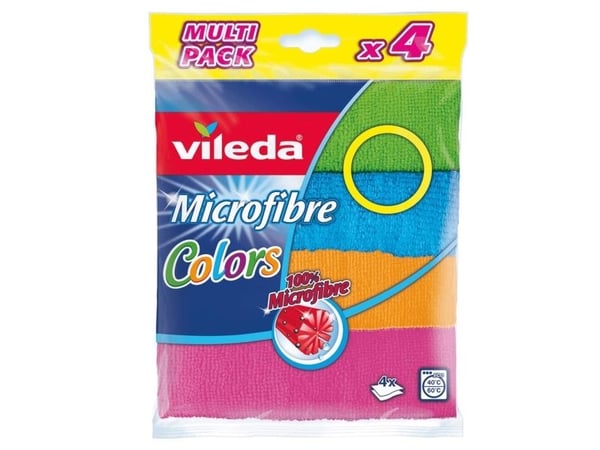 Vileda 4023103192577, Mikrofiber, Polyamid, Polyester, Flerfarvet, Maskinvask, 60 °C, 300 mm, 300 mm