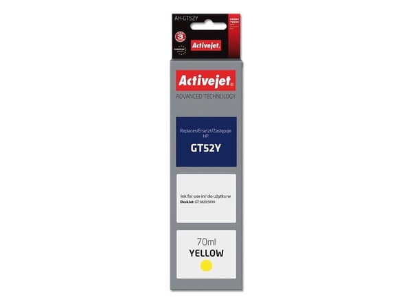Activejet AH-GT52Y, Høyt (XL) utbytte, Gult, 70 ml, 1 stykker, Enkeltpakke