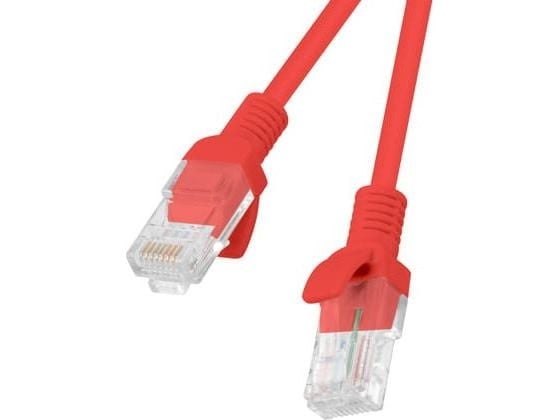 Lanberg - Koblingskabel - RJ-45 (hann) til RJ-45 (hann) - foliebelagt uskjermet tvinnet kabelpar (F/UTP) - CAT 6 - formstøpt, flertrådet - rød, RAL...