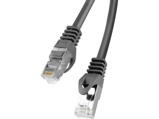 Lanberg - Koblingskabel - RJ-45 (hann) til RJ-45 (hann) - FTP - CAT 6 - formstøpt, uten hindringer - svart, RAL 9004