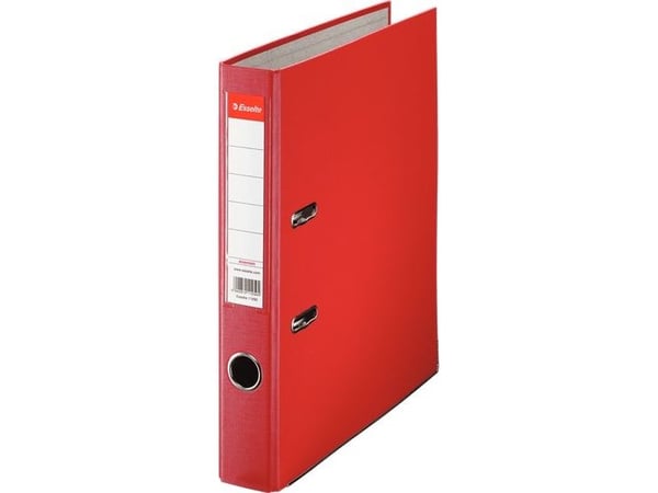 Esselte Economy - Spakbågesfil - ryggbredd: 50 mm - för A4 (210 x 297 mm) - kapacitet: 320 ark - röd