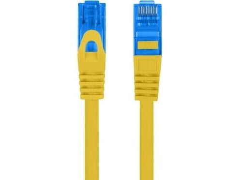 Lanberg - Koblingskabel - RJ-45 (hann) til RJ-45 (hann) - S/FTP - CAT 6a - formstøpt, uten hindringer - gul, RAL 1016