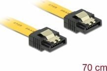 DeLOCK 0.7m SATA M/M, 0,7 m, Uros/uros, Keltainen