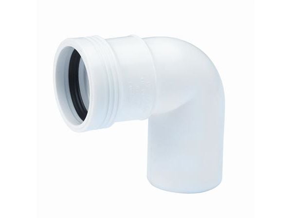 Wavin PP böj 88,5 grader Ø 50 mm vit